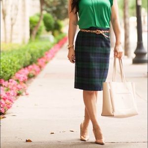 J. Crew Tartan Plaid No. 2 Pencil Skirt