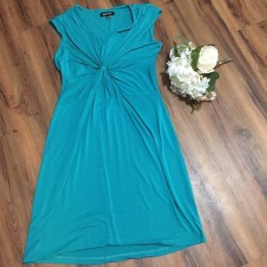 >>5 for $25>> Ellen Tracy Teal Knot Dress - #041
