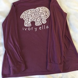 Maroon Ivory Ella long sleeve