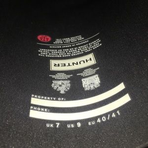 Hunter rain boots size 9