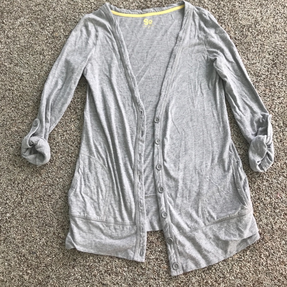 Gray cardigan
