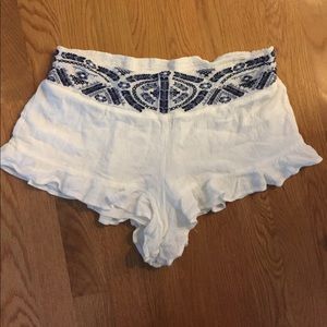 Flowy white shorts