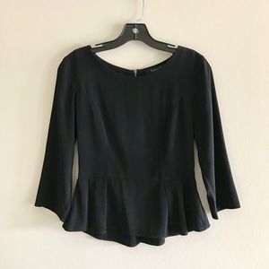 Forever 21 Black Peplum Top Size Small