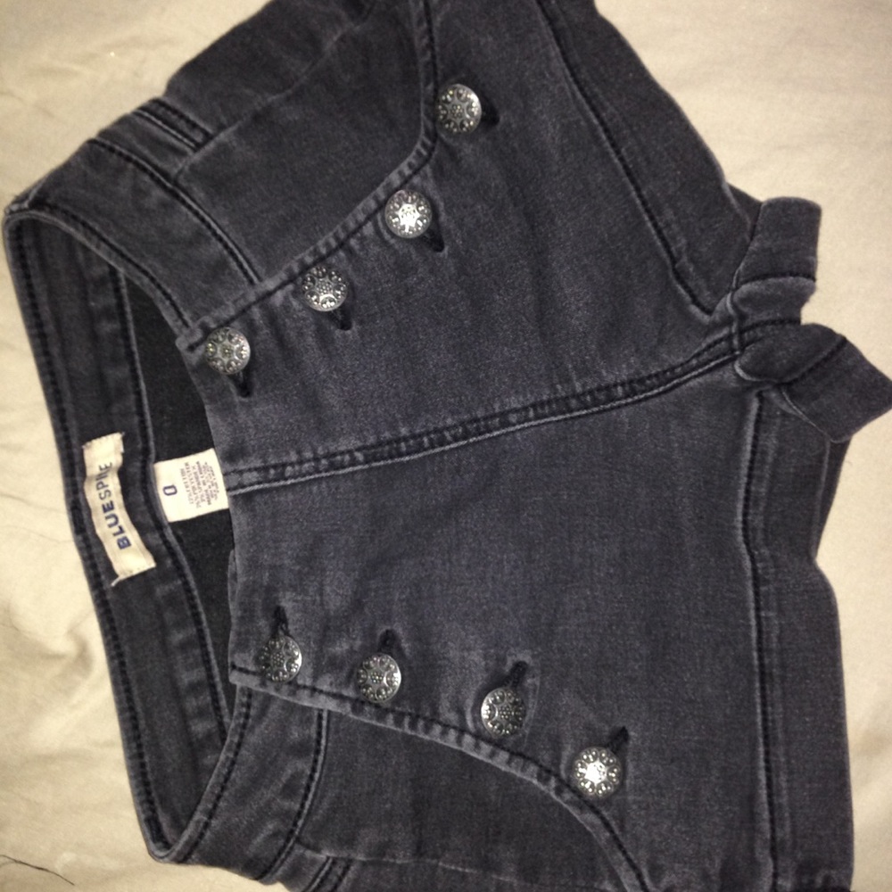 Blue spice black shorts