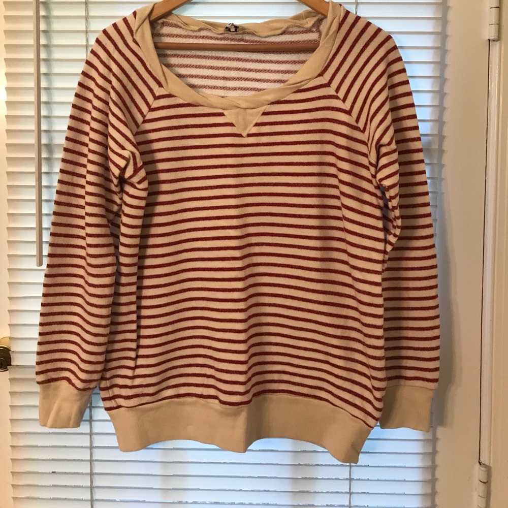 Splendid Striped Sweatshirt, Size Large