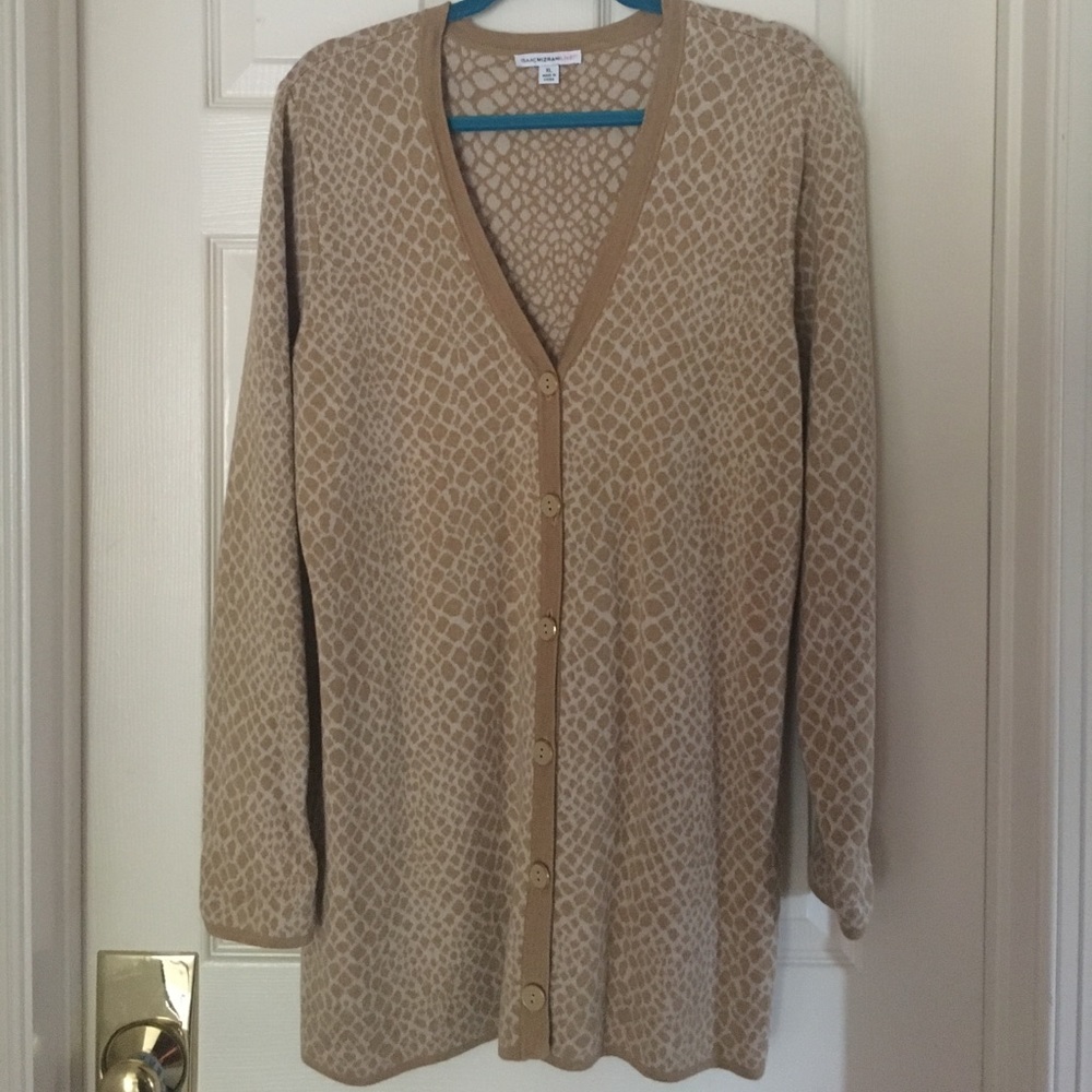 CAMEL TAN LONG CARDIGAN