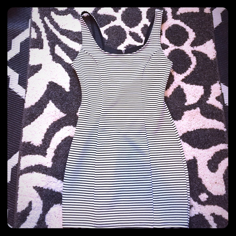NWT Material Girl Black & White Bodycon Mini Dress