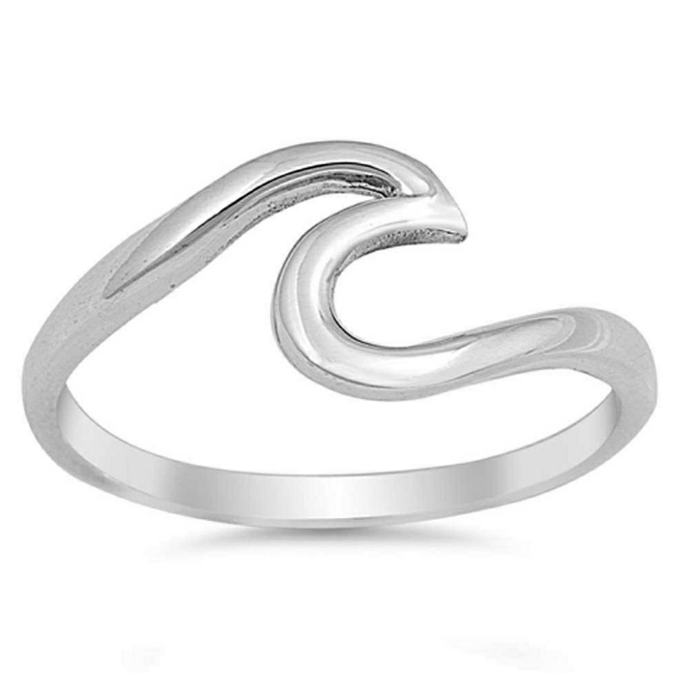Sterling Silver 925 Wave Ring