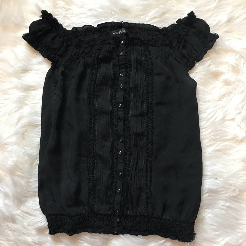 ❣️FINAL SALE WHBM Off-shoulder Silky Top
