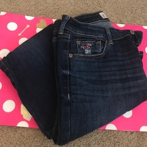 Hollister Dark Wash Ripped Jeans 3R