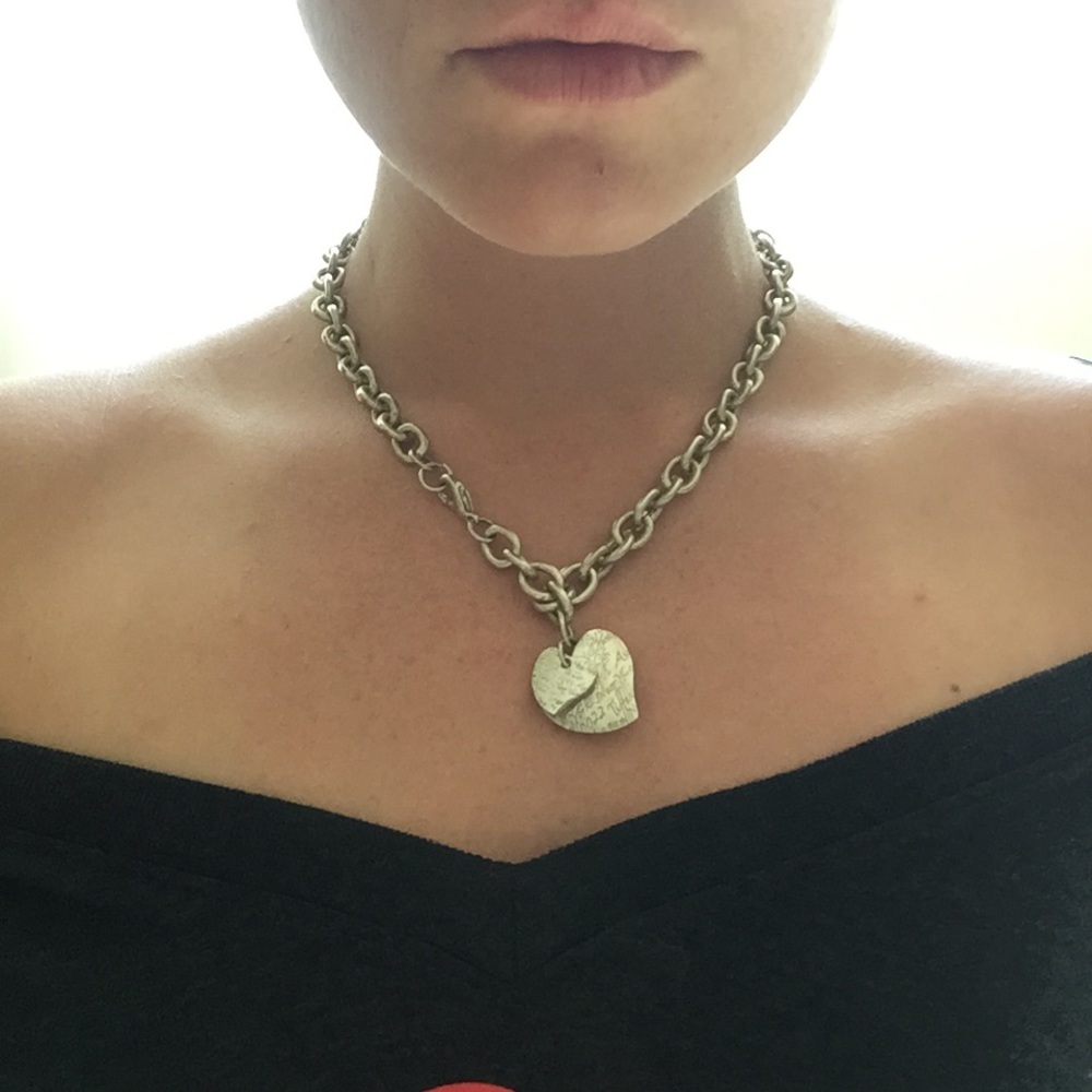 Tiffany & co 925 Sterling silver necklace w/ heart