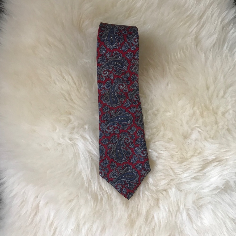 EUC Christian Dior Red Paisley