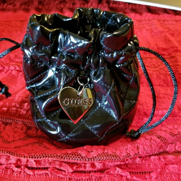 Guess silver diamond studded watch in Guess pouch main image 8