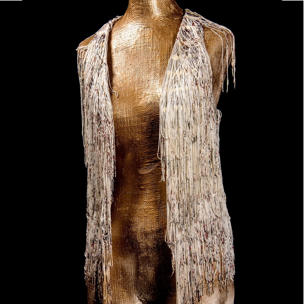 Hazel Anthropologie Fringed vest size S
