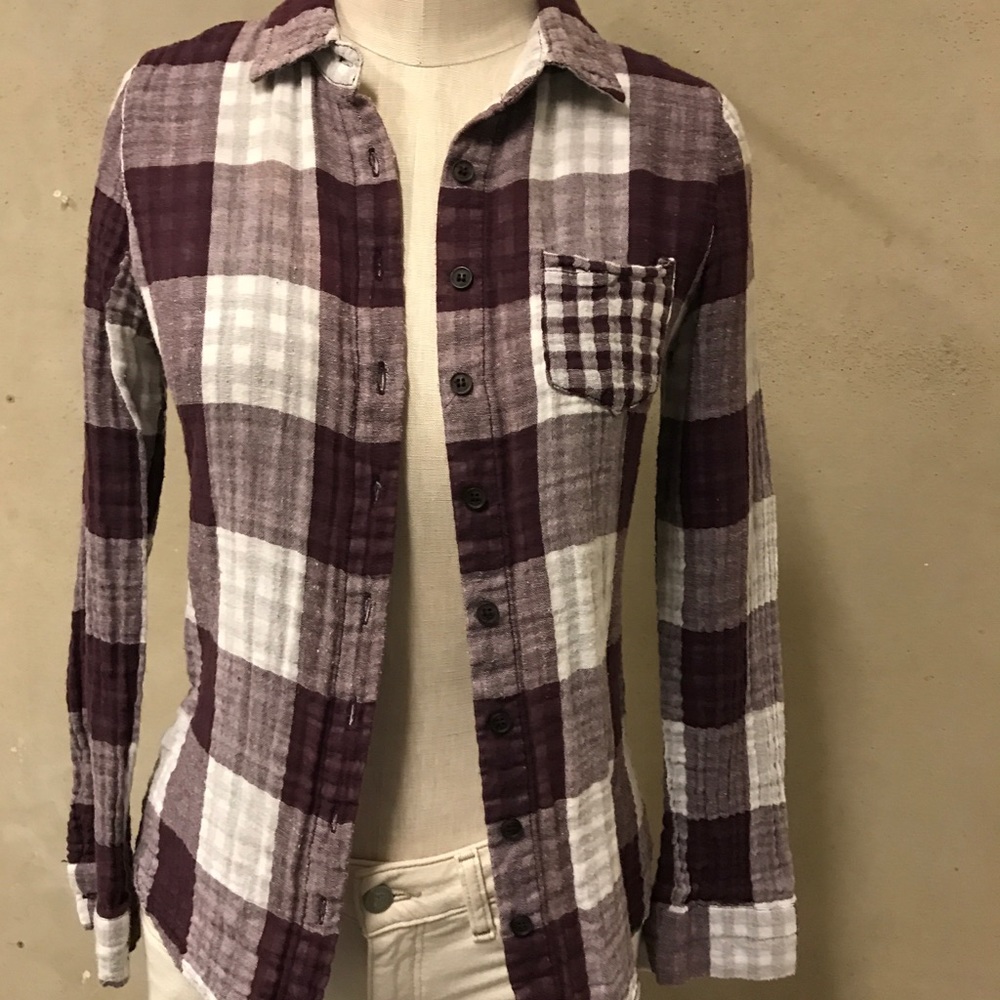 Anthropologie plaid blouse by 213
