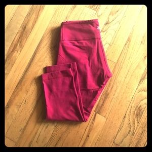 Red Lululemon Wunder Unders pants