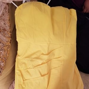 Yellow No Strap Dress