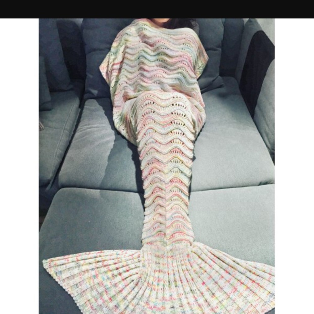 Rainbow mermaid blanket