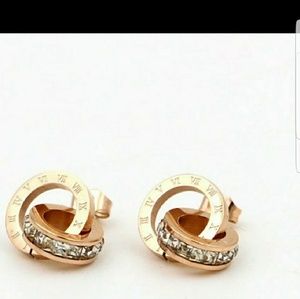 Rose Gold stylish earrings