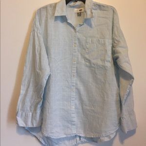 Light blue button down