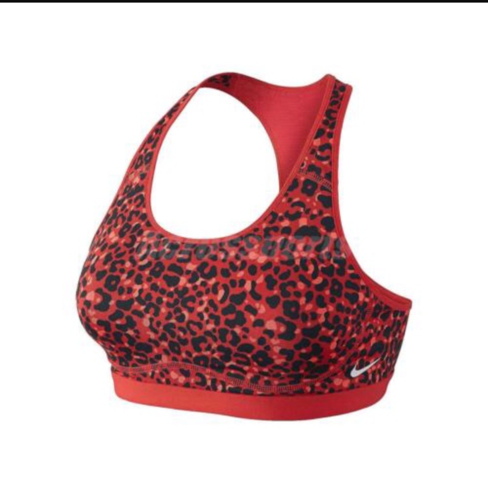 Red Nike sports bra