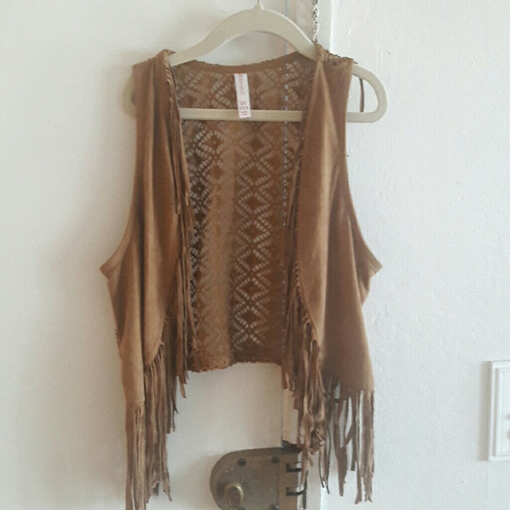 Girls fringe vest