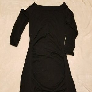 EXPRESS Ruched long sleeve dress