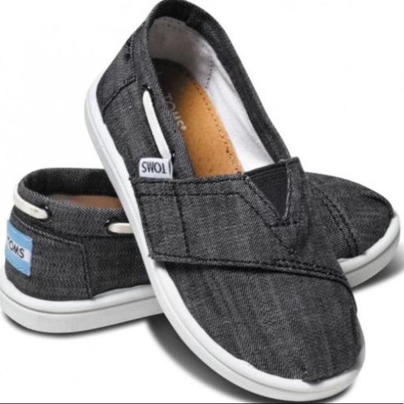 Toms Other - Toms Bimini black chambray NIB