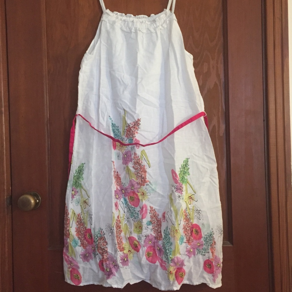 Multi-colored floral spaghetti strap dress