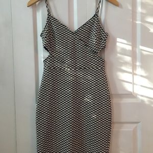 Skintight black & white dress