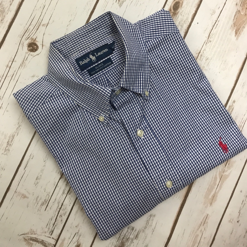 Ralph Lauren Blake men’s plaid shirt L Two ply