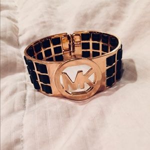 Michael Kors Gold Leather Bangle