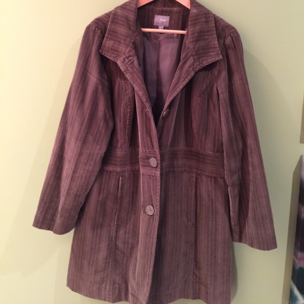 Corduroy jacket in shades of dark green