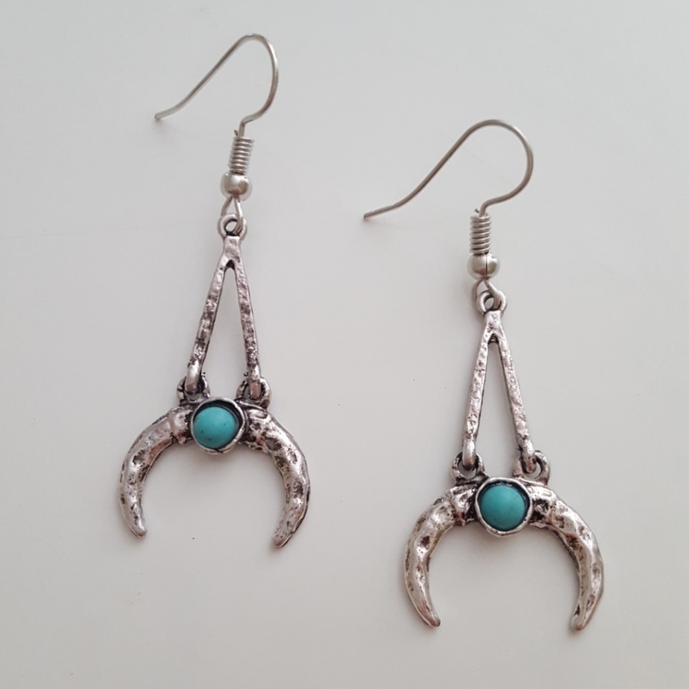 Tribal Crescent Earrings