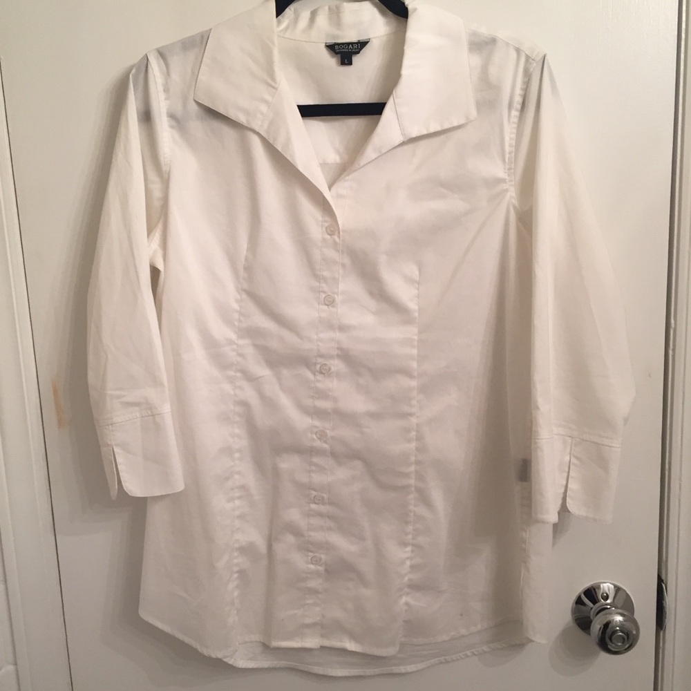 Large white button down