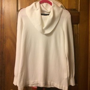 French Connection Cowl Neck Cream / White Sweater