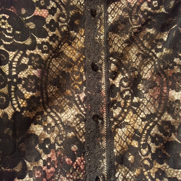 Tracy Reese 100% Silk & Black lace Camisole - Sz 4 - Picture 3 of 7