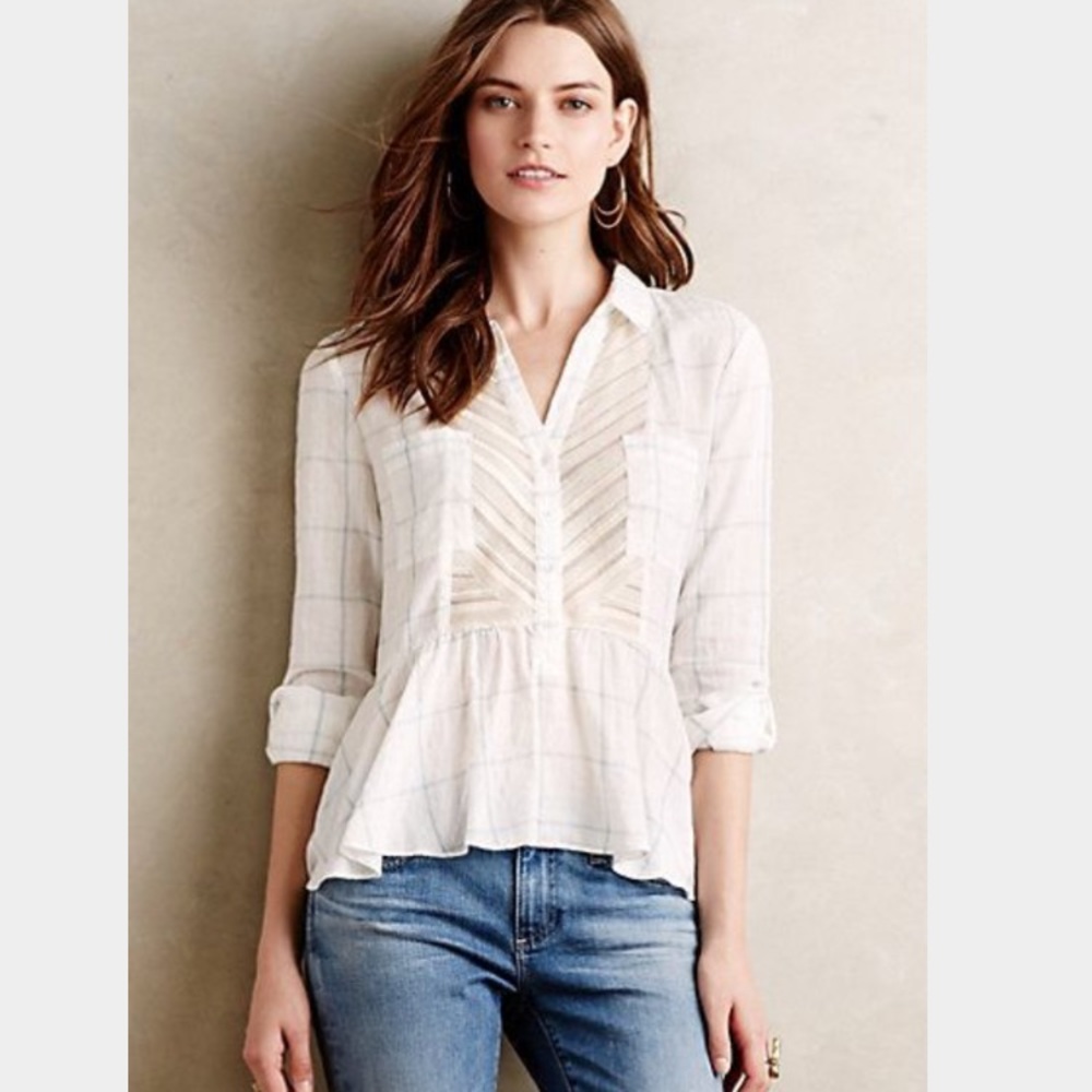 Anthropologie Southbound button Down by Maeve