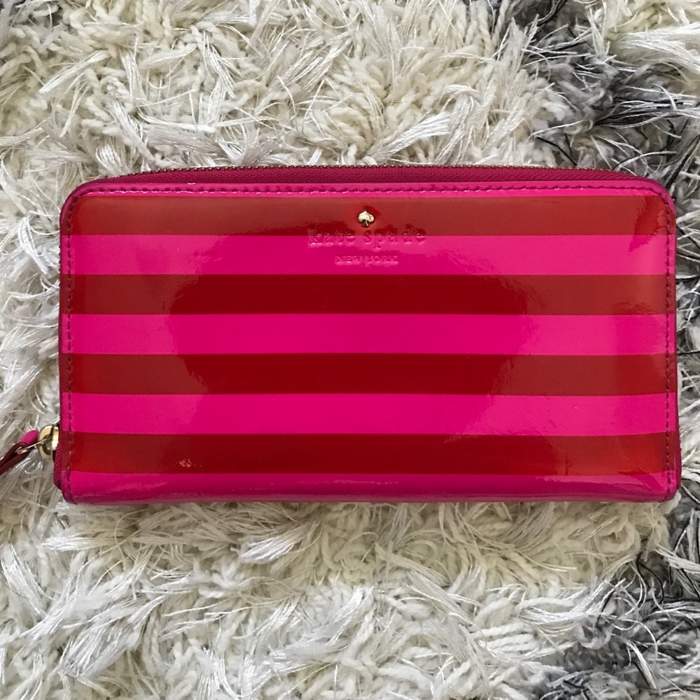 Kate Spade striped "Lacey" wallet