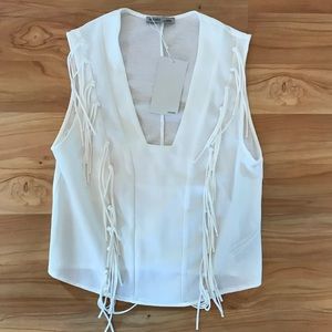 NWT Zara Fringe Blouse