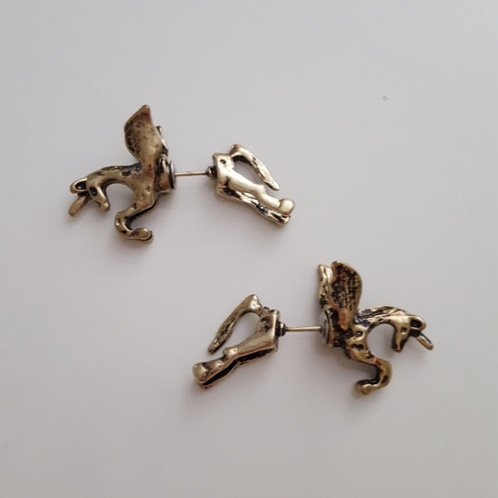 Unicorn Faux Plug Earrings