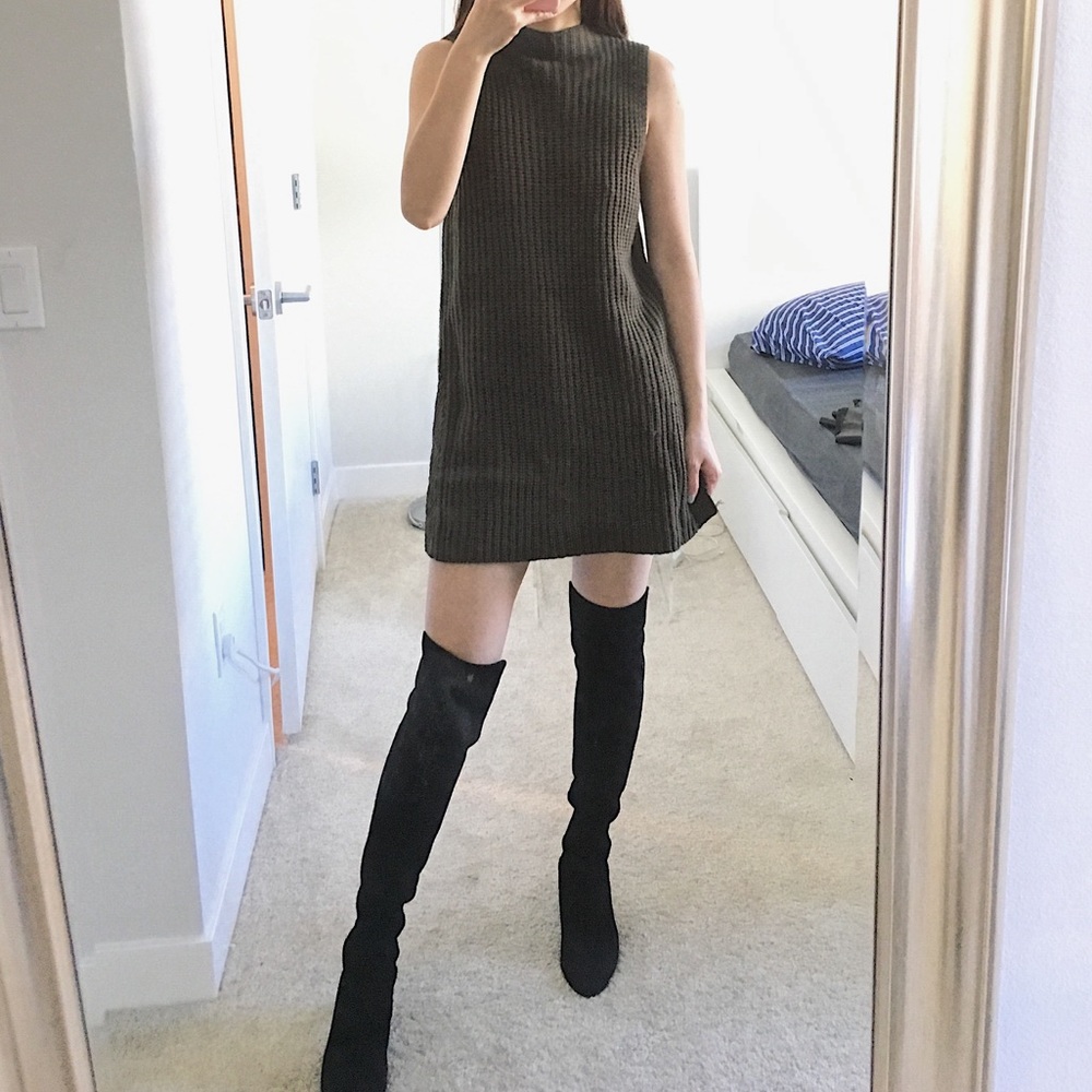 Forever 21 sweater tank in olive