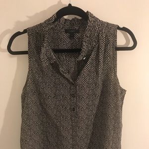 JCrew ruffled collar sleeveless blouse