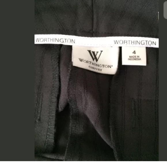 NWT BLACK WORTHINGTON TROUSER LEG CURVY DRESS PANT - Picture 5 of 5