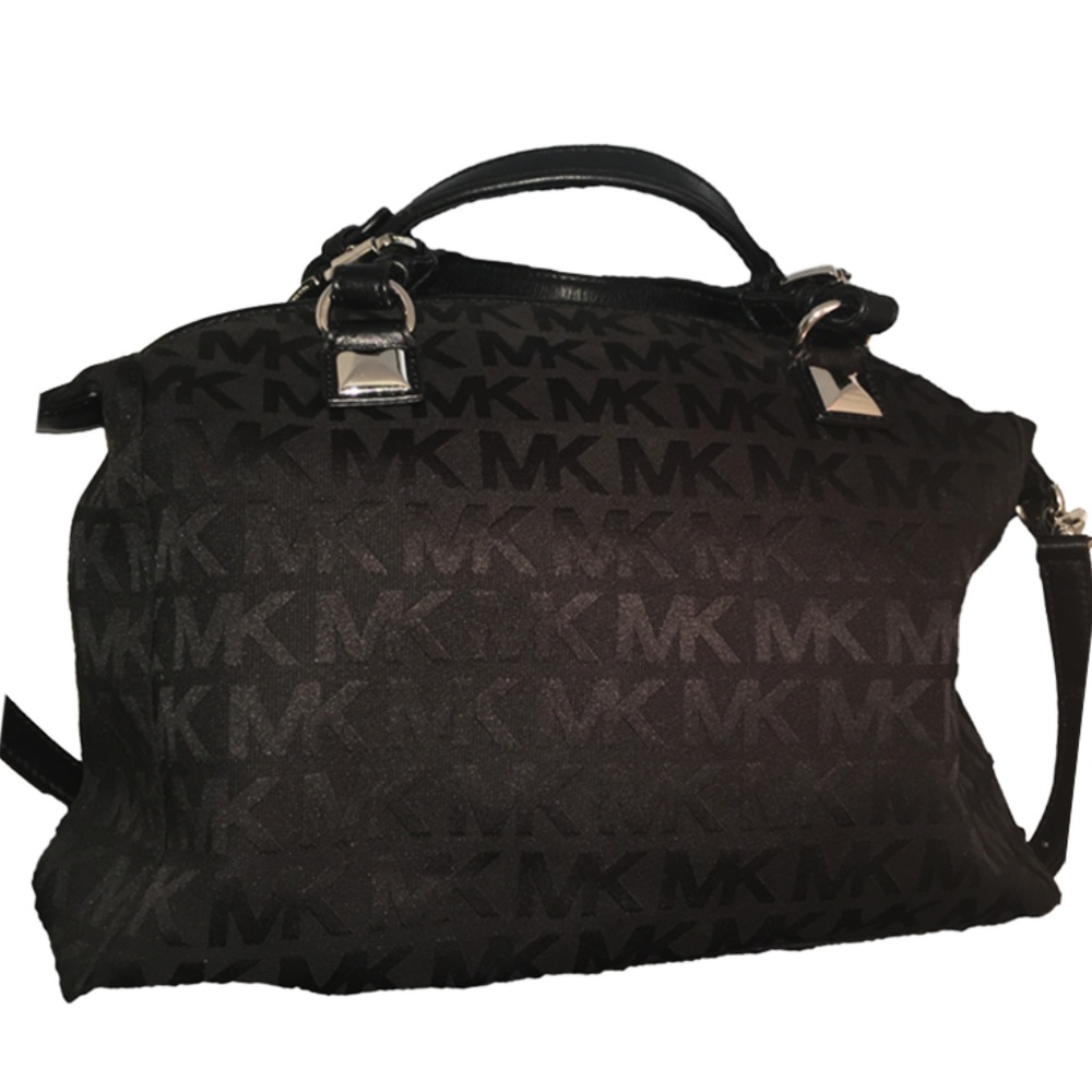 Michael Kors Black Monogram Canvas Hobo