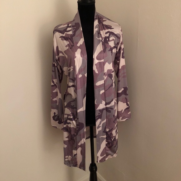 Last one! Camo long open cardigan - Picture 3 of 4