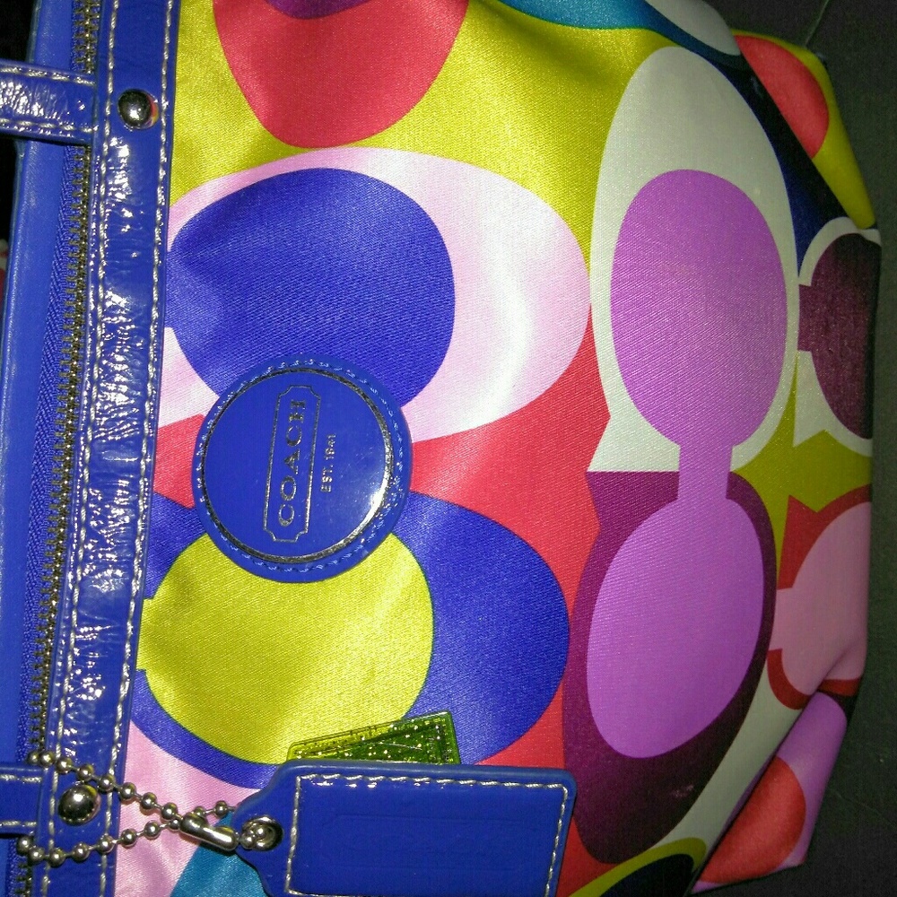 Coach Monogrammed Multicolored Purse