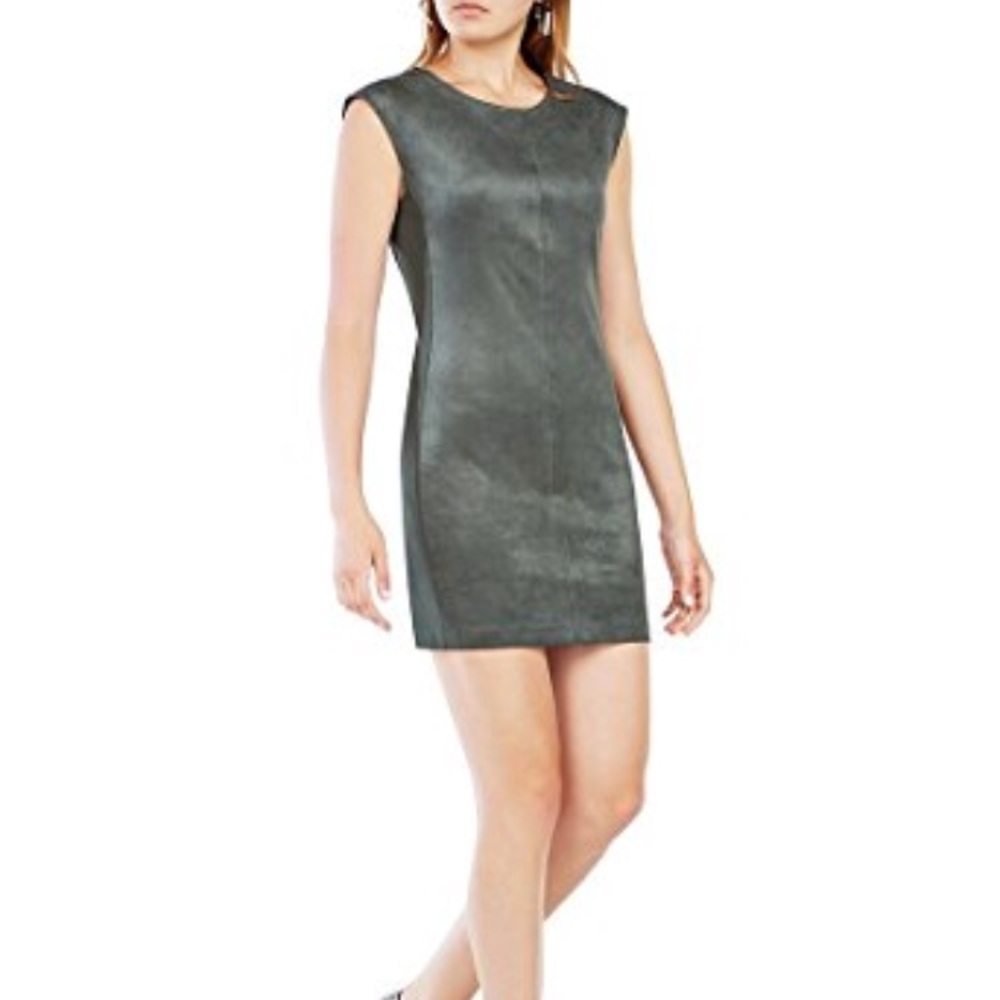 WORN ONCE Suede Karlee dress in elm