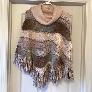 NWT INC cowlneck poncho sweater, Size PM/PL