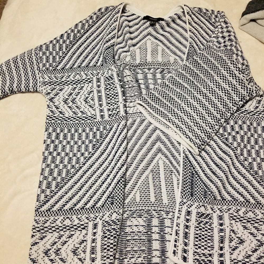 Aztec print shrug sweater